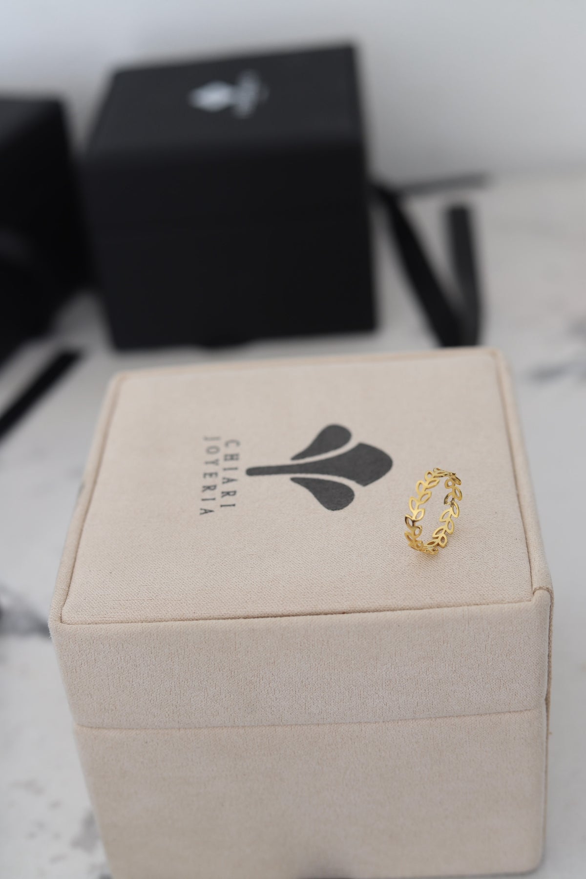 Anillo laureles oro 18 Kt